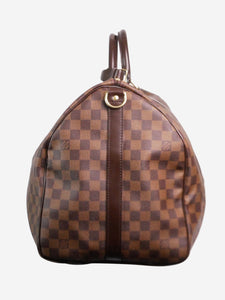 Louis Vuitton Brown 2010 monogram keepall Damier Ebene Bandouliere 55 travel bag