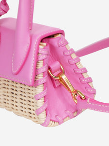 Jacquemus Pink mini wicker Chiquito bag