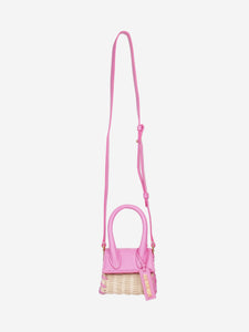 Jacquemus Pink mini wicker Chiquito bag