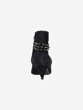 Load image into Gallery viewer, Black suede studded ankle boots - size EU 37 Boots Saint Laurent 
