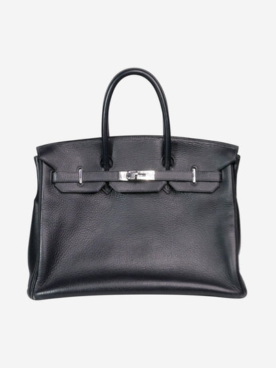 Navy vintage 2003 Birkin 35 Bag in Clemence leather Top Handle Bags Hermes 