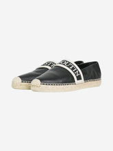Load image into Gallery viewer, Black Nandetta logo espadrilles - size EU 39 (UK 6) Flat Shoes Christian Louboutin 
