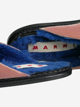 Load image into Gallery viewer, Beige velvet slip on mules with blue lining - size EU 40 Flat Sandals Marni 
