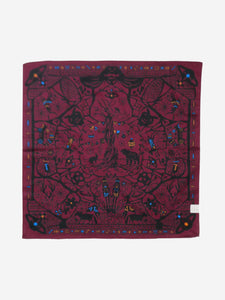 Vivienne Westwood Burgundy patterned scarf