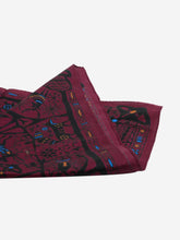 Load image into Gallery viewer, Burgundy patterned scarf Scarves Vivienne Westwood 
