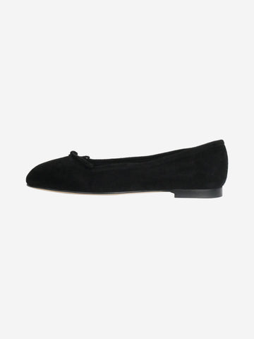 Black suede ballet flats - size EU 40.5 Flat Shoes Manolo Blahnik 
