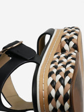 Load image into Gallery viewer, Black Mika braided leather platform sandals - size EU 40 Flat Sandals Gabriela Hearst 
