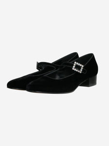 Le Monde Beryl Black velvet Mary Jane heeled shoes - size EU 42