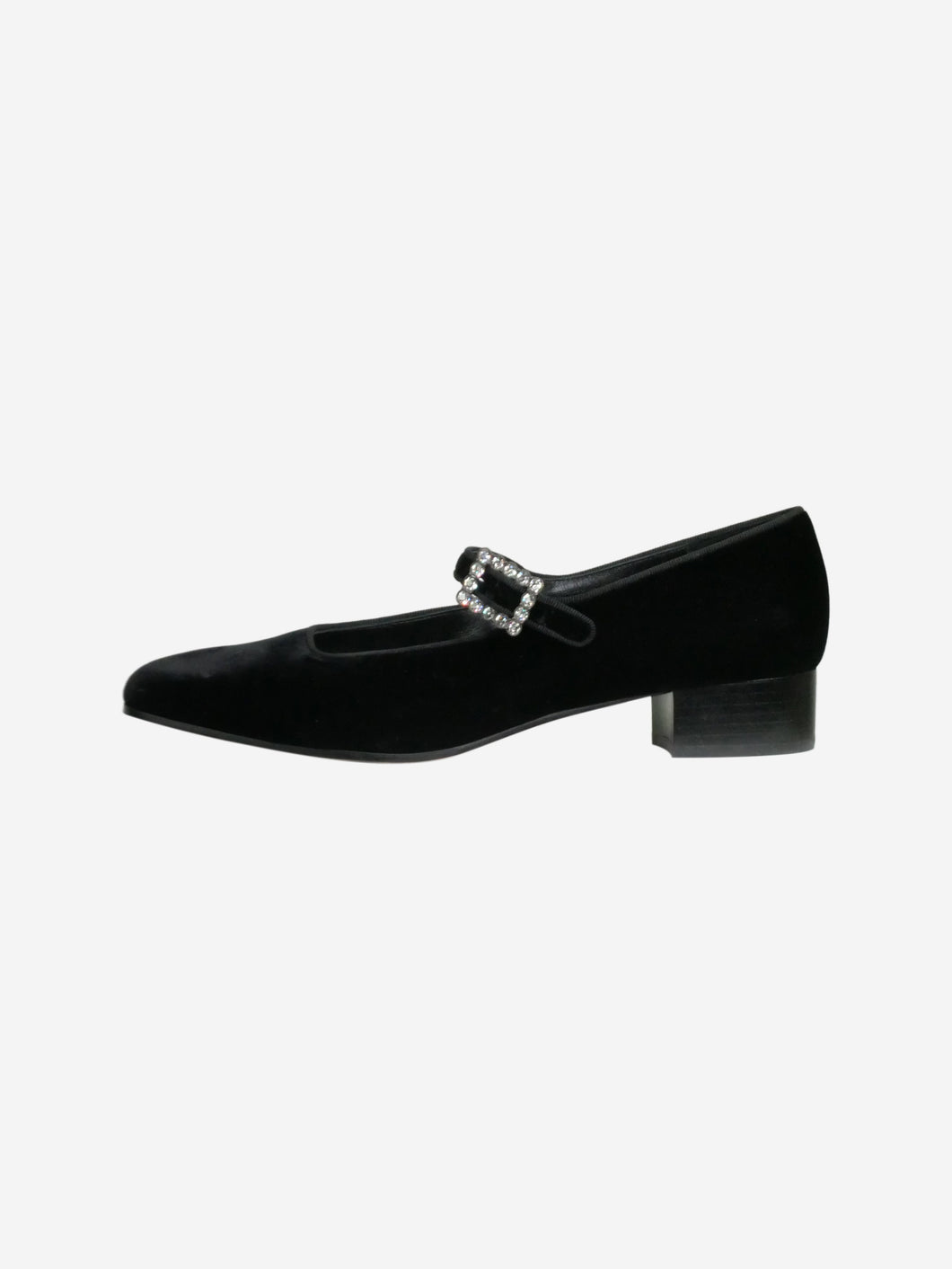 Black velvet Mary Jane heeled shoes - size EU 42 Flat Shoes Le Monde Beryl 