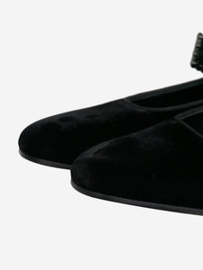 Le Monde Beryl Black velvet Mary Jane heeled shoes - size EU 42