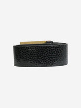 Load image into Gallery viewer, Black snakeprint belt with oversized buckle Belts Dries Van Noten 
