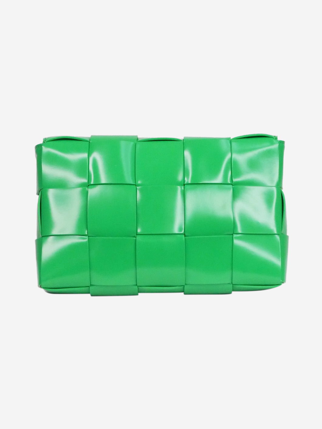 Green maxi patent Cassette shoulder bag Shoulder bags Bottega Veneta 