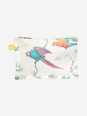 Multicoloured parrot printed zipped pouch Wallets, Purses & Small Leather Goods Hermes 