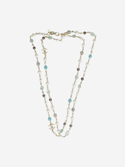 Multicoloured pearl embellished necklace Jewellery Chanel 