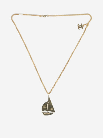 Gold plated CC Yacht necklace Jewellery Chanel 