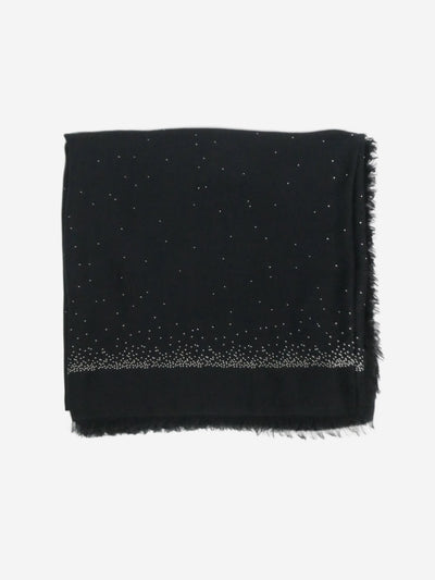 Black dotted branded scarf Scarves Saint Laurent 
