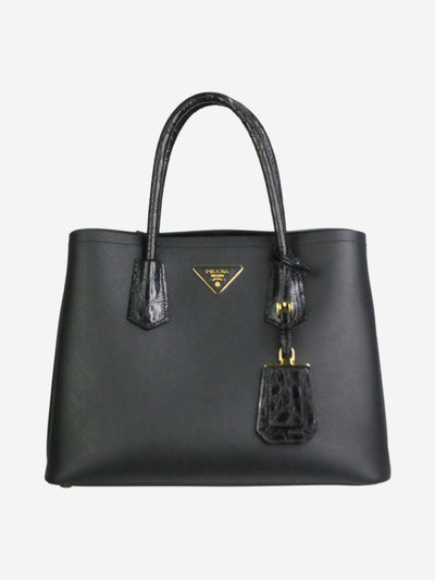 Black 2016 Saffiano leather top handle bag Top Handle Bags Prada 