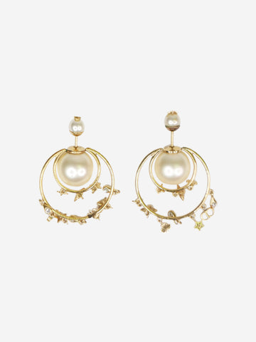 Gold pearl earrings Jewellery Christian Dior 