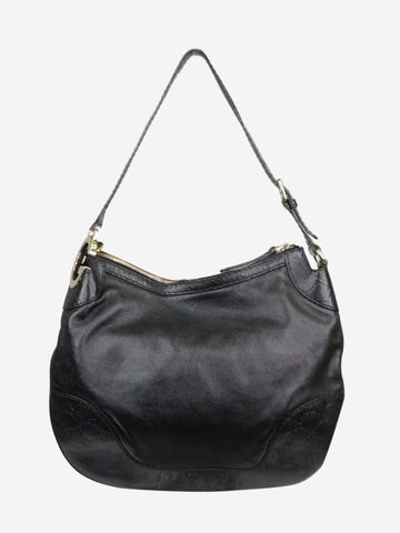 Black leather shoulder bag with gold hardware Shoulder bags Gucci 