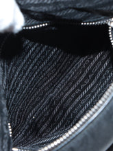 Load image into Gallery viewer, Black Tessuto Moc lizard shoulder bag Top Handle Bags Prada 
