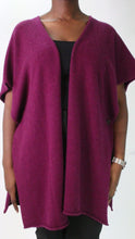 Load and play video in Gallery viewer, Purple shawl cardigan - size UK 12
