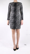 Load and play video in Gallery viewer, Black animal print body con mini dress - size S
