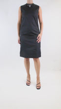 Load and play video in Gallery viewer, Black sleeveless re-nylon dress - size IT 38
