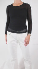 Load and play video in Gallery viewer, Black lace sweater - size IT 42
