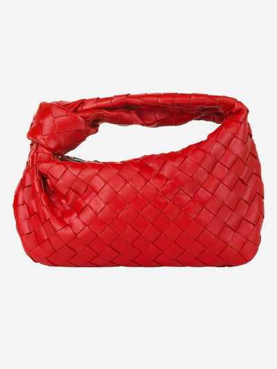Red mini Intrecciato Jodie leather handbag Shoulder bags Bottega Veneta 