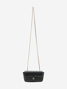 Chanel Black Chocolate Bar Ram leather Chain shoulder bag