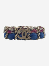 Load image into Gallery viewer, Gold woven chain link and logo bracelet Jewellery Chanel 
