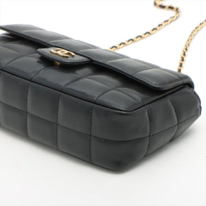 Chanel Black Chocolate Bar Ram leather Chain shoulder bag