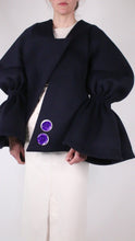 Load and play video in Gallery viewer, Blue La Reconstruction wool coat - size FR 34
