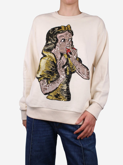 Cream sequin embellished sweatshirt - size XS Knitwear Gucci 
