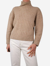 Load image into Gallery viewer, Neutral wool-blend turtleneck jumper - size M Knitwear Toteme 
