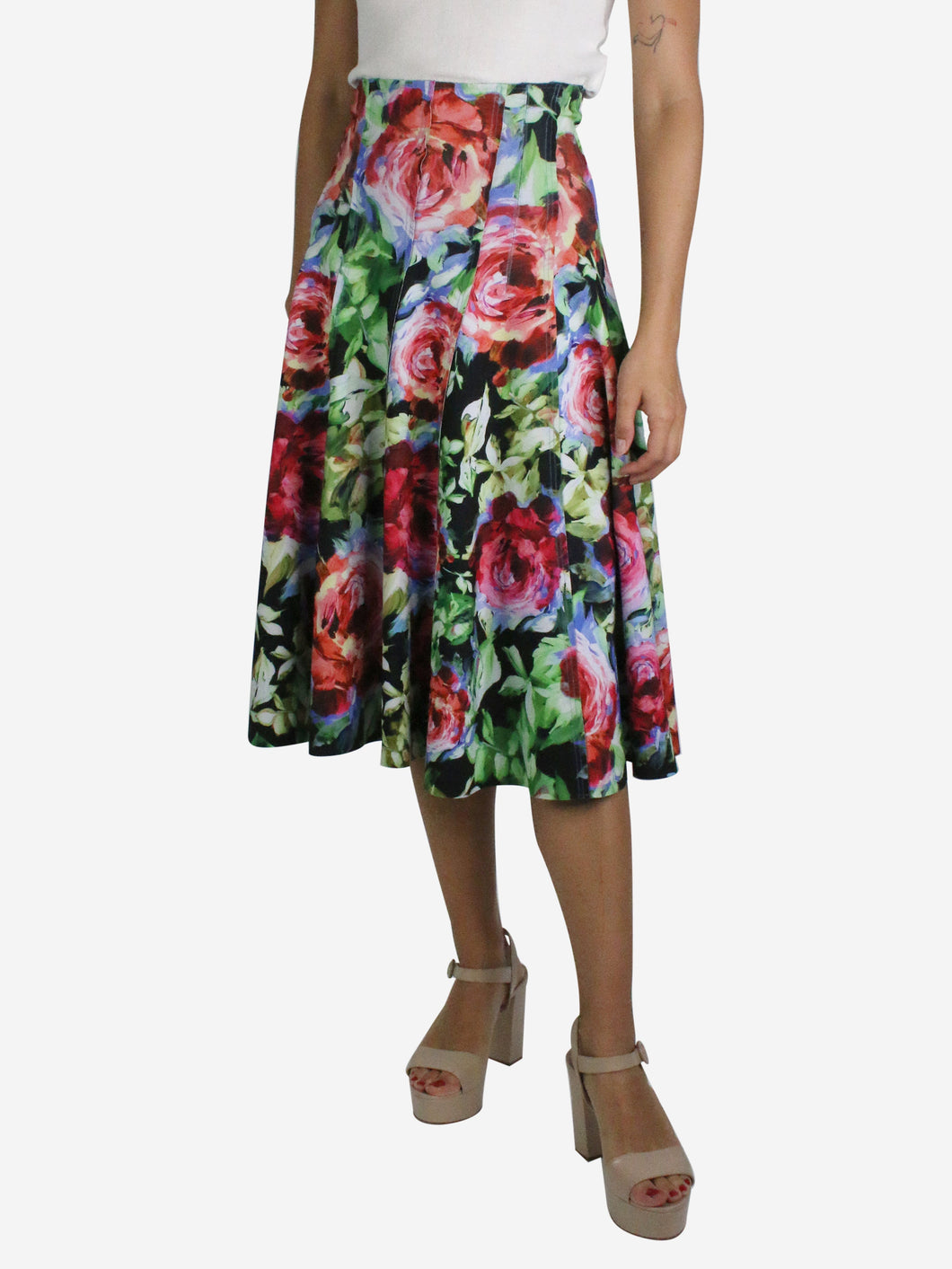 Multicoloured floral printed skirt - size XS Skirts Norma Kamali 