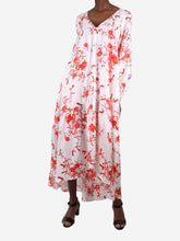 Load image into Gallery viewer, White floral dress - no size label Dresses Borgo De Nor 
