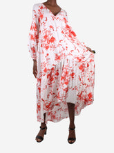 Load image into Gallery viewer, White floral dress - no size label Dresses Borgo De Nor 
