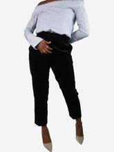 Load image into Gallery viewer, Black long-sleeved pleated blouse - size S Tops The Row 
