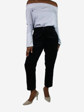Load image into Gallery viewer, Black long-sleeved pleated blouse - size S Tops The Row 
