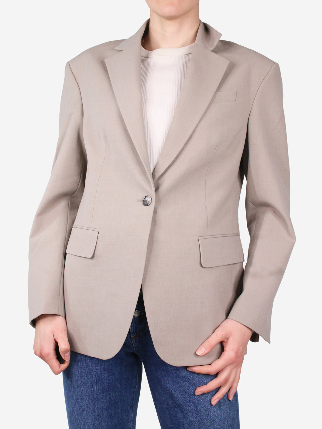 Neutral wool-blend blazer - size EU 34 Coats & Jackets DAY Birger et Mikkelsen 