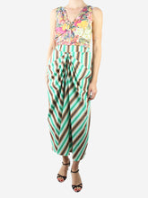 Load image into Gallery viewer, Multicolored sleeveless floral printed and striped dress - size IT 42 Dresses Marni 
