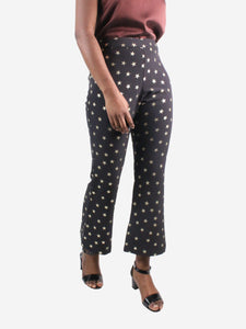 Rixo Black star print trousers - size S