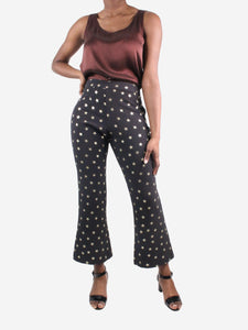 Rixo Black star print trousers - size S
