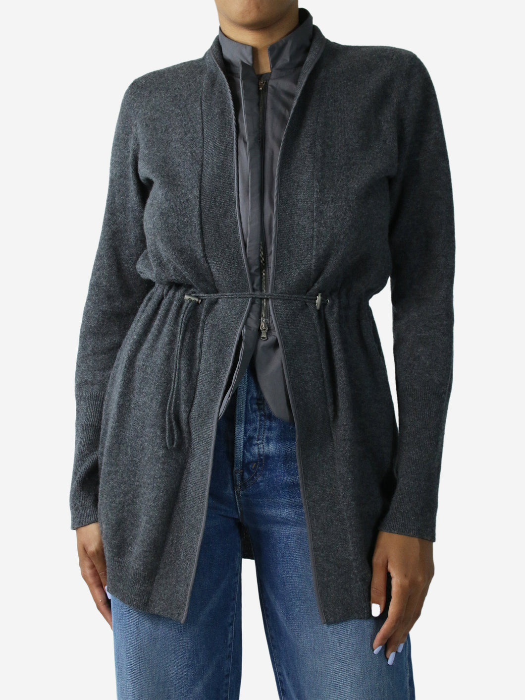 Grey zip-up cardigan - size M Knitwear Brunello Cucinelli 
