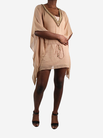 Neutral beaded kaftan - size 1 Dresses Heidi Klein 