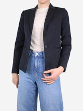Load image into Gallery viewer, Blue wool pinstripe blazer - size US 2 Coats &amp; Jackets Theory 
