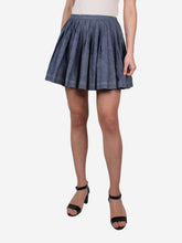 Load image into Gallery viewer, Blue pleated mini denim skirt - size UK 12 Skirts Christian Dior 
