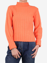 Load image into Gallery viewer, Orange wool high-neck jumper - size UK 6 Knitwear Victoria Victoria Beckham 
