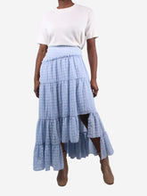 Load image into Gallery viewer, Blue gingham seersucker skirt - size US 2 Skirts 3.1 Phillip Lim 

